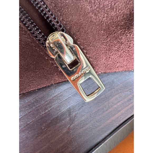 Coach Wedge Brown Suede Booties 6 - Picture 2 of 7